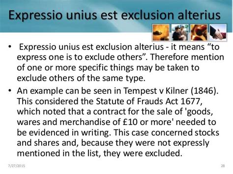 expressio|expressio unius exclusio alterius meaning.